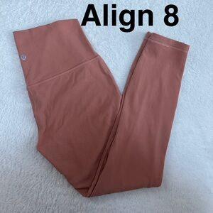 Lululemon Align High-Rise Pant 25"Pink Savannah Yoga W5DKZS Size 8